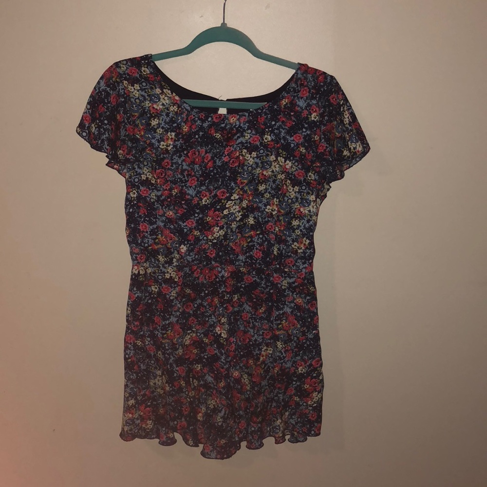 Floral print romper